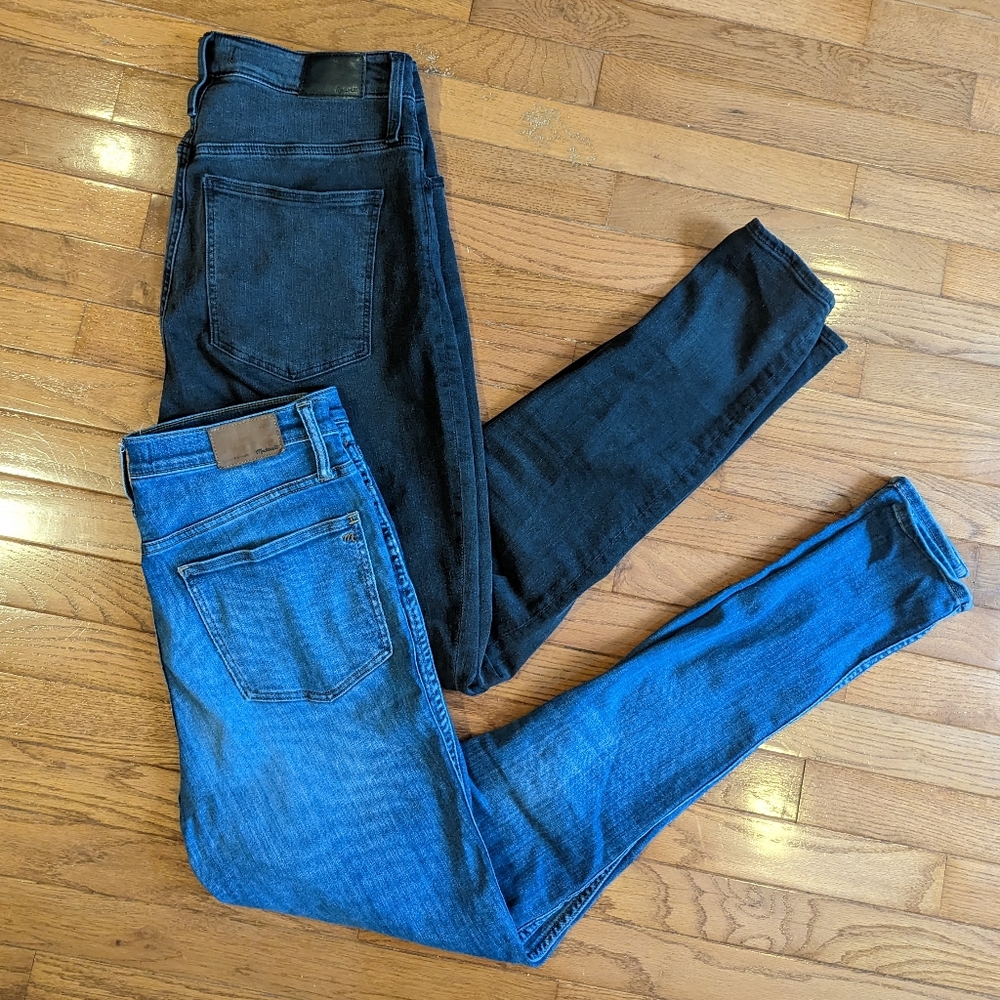 31 TALL Skinny jean bundle - Madewell blue and black
